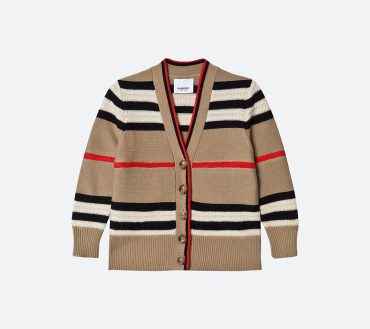 Stripe Cashmere Cardigan
