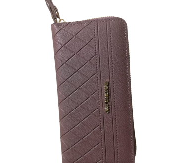 Purple Wallet with Letter Pattern